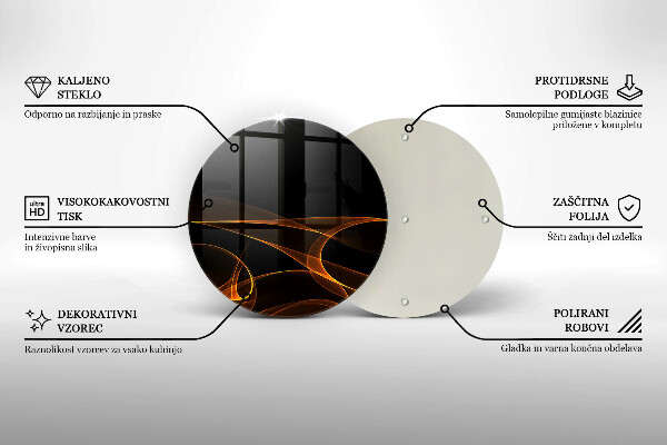 Steklena podloga za rezanje Abstraktne črte