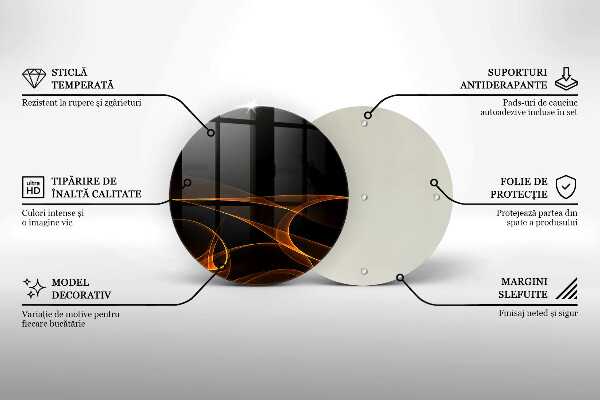 Steklena podloga za rezanje Abstraktne črte