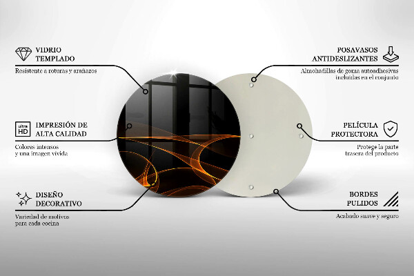 Steklena podloga za rezanje Abstraktne črte