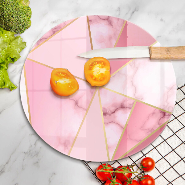 Steklena podloga za rezanje Geometrijski marmor