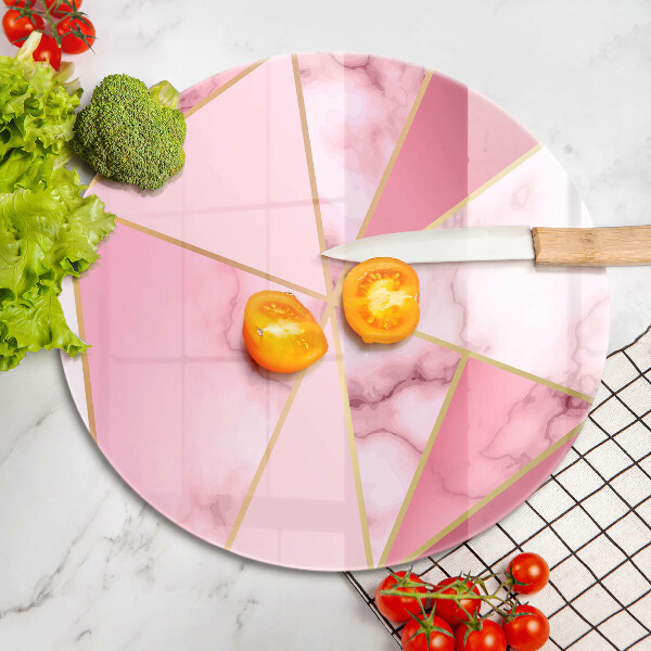 Steklena podloga za rezanje Geometrijski marmor