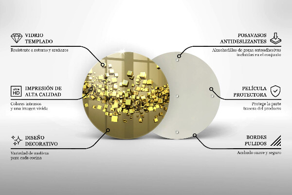 Steklena podloga za rezanje Abstraktna 3D geometrija