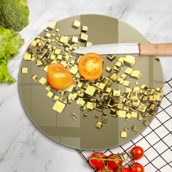 Steklena podloga za rezanje Abstraktna 3D geometrija