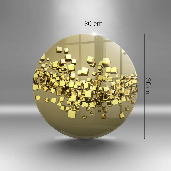 Steklena podloga za rezanje Abstraktna 3D geometrija