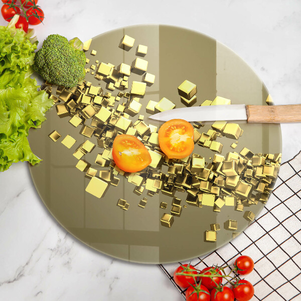 Steklena podloga za rezanje Abstraktna 3D geometrija