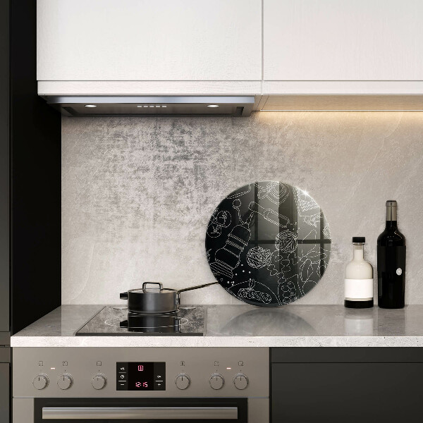 Steklena podloga za rezanje Kuhinjski dodatki