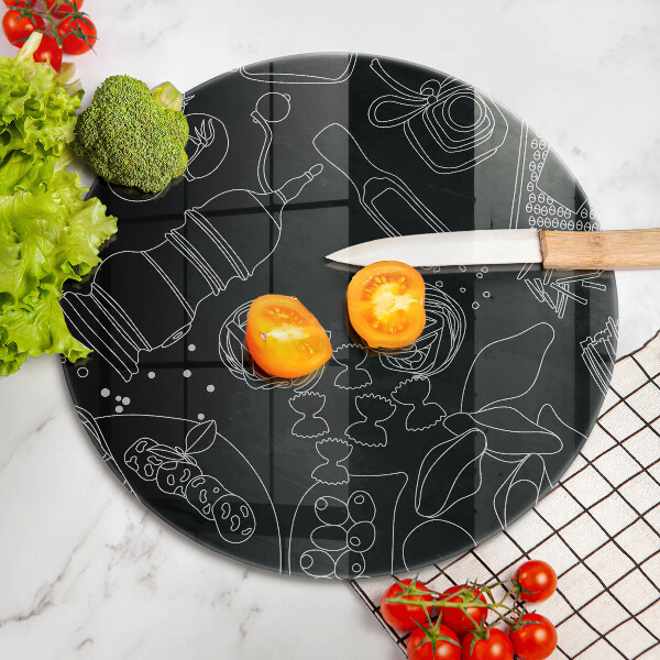 Steklena podloga za rezanje Kuhinjski dodatki