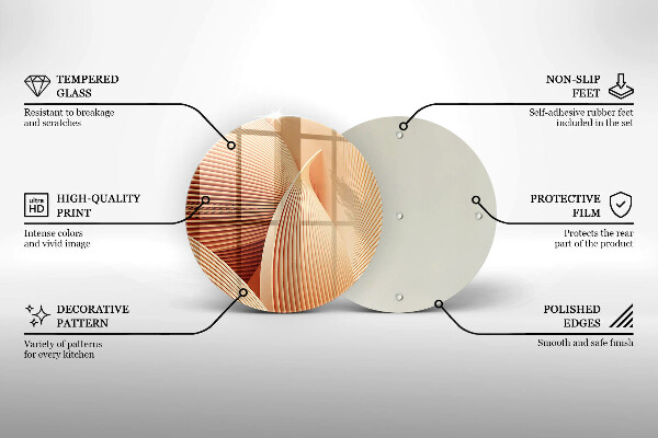 Steklena podloga za rezanje Moderna kompozicija
