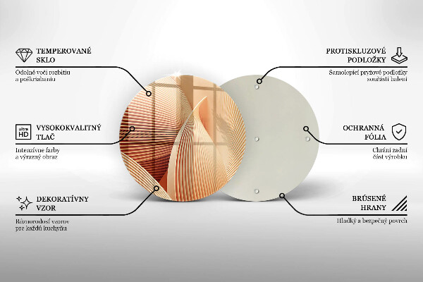 Steklena podloga za rezanje Moderna kompozicija
