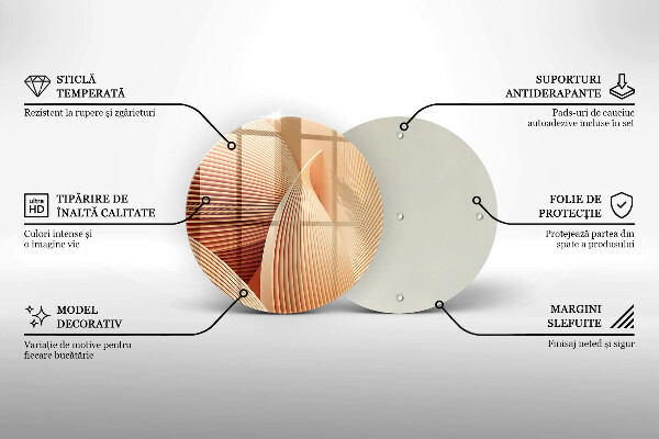Steklena podloga za rezanje Moderna kompozicija