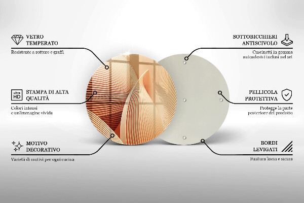 Steklena podloga za rezanje Moderna kompozicija