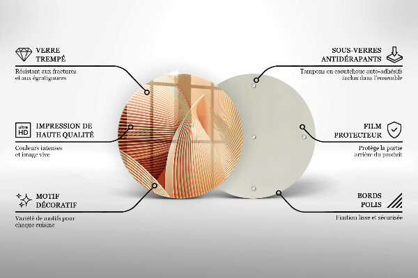 Steklena podloga za rezanje Moderna kompozicija