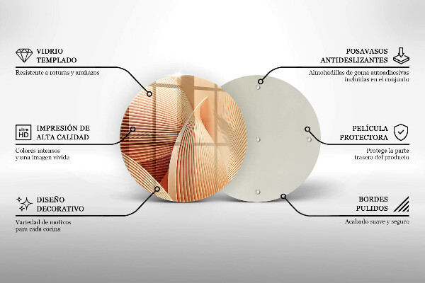 Steklena podloga za rezanje Moderna kompozicija