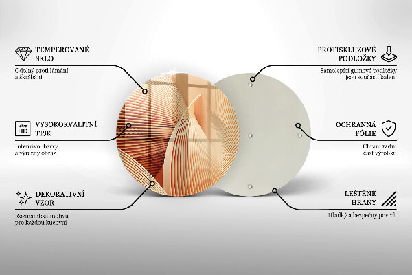 Steklena podloga za rezanje Moderna kompozicija