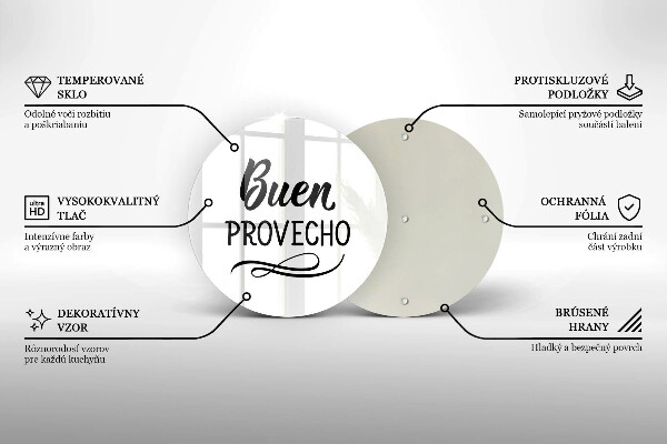 Steklena podloga za rezanje Buen provecho