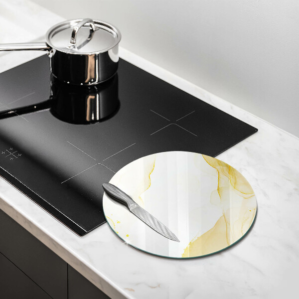 Steklena podloga za rezanje Zlata abstrakcija