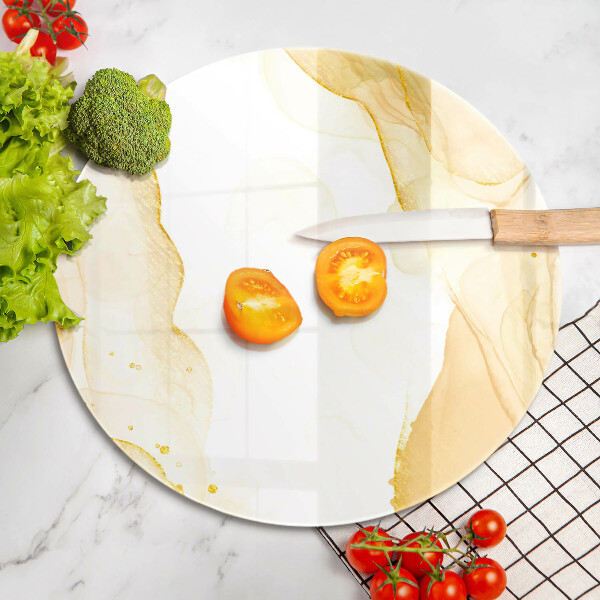 Steklena podloga za rezanje Zlata abstrakcija