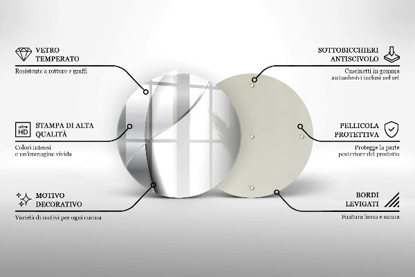 Steklena podloga za rezanje Srebrna kovinska abstrakcija