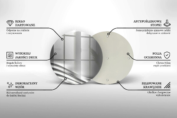 Steklena podloga za rezanje Kovinska konstrukcija