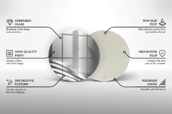 Steklena podloga za rezanje Kovinska konstrukcija