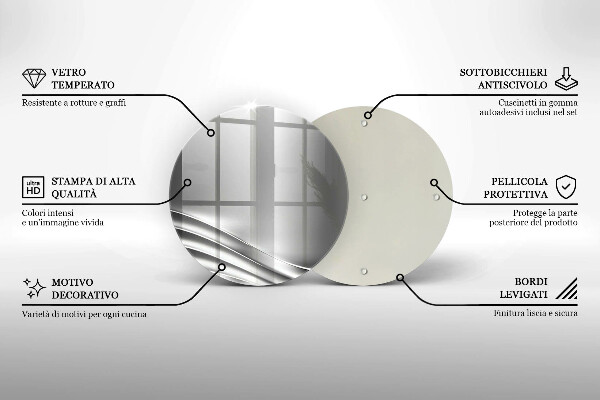 Steklena podloga za rezanje Kovinska konstrukcija