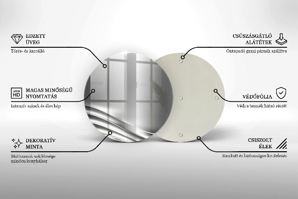 Steklena podloga za rezanje Kovinska konstrukcija