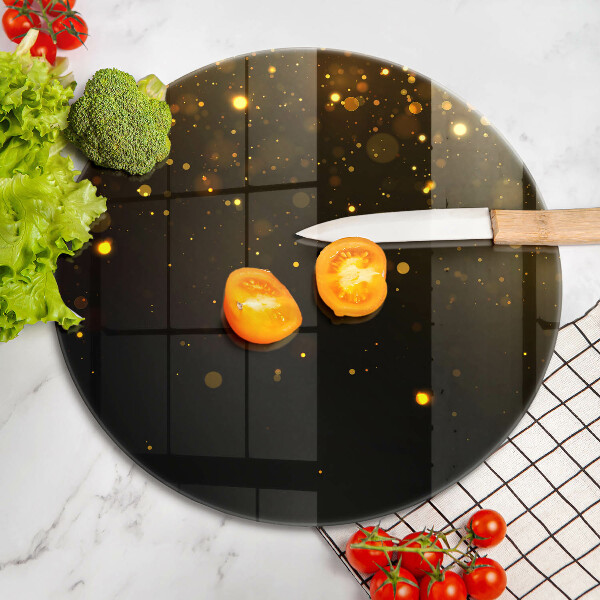 Steklena podloga za rezanje Zlate bleščice