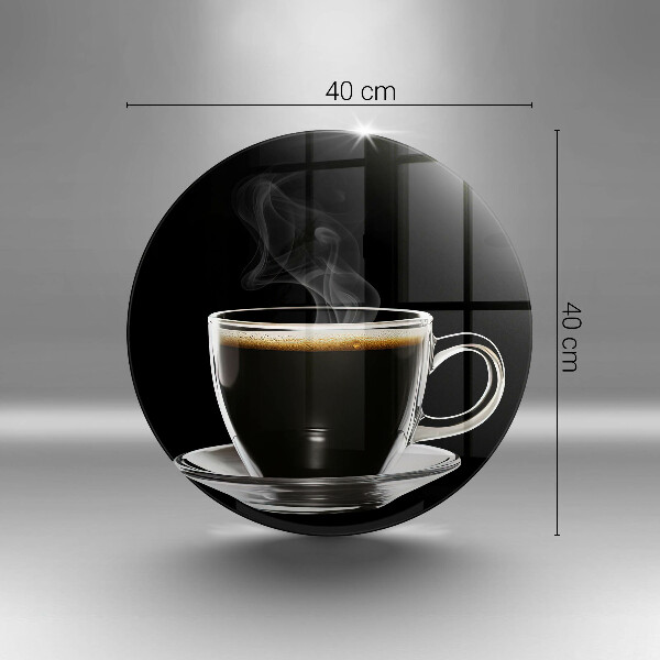 Steklena podloga za rezanje Kozarec vroče kave