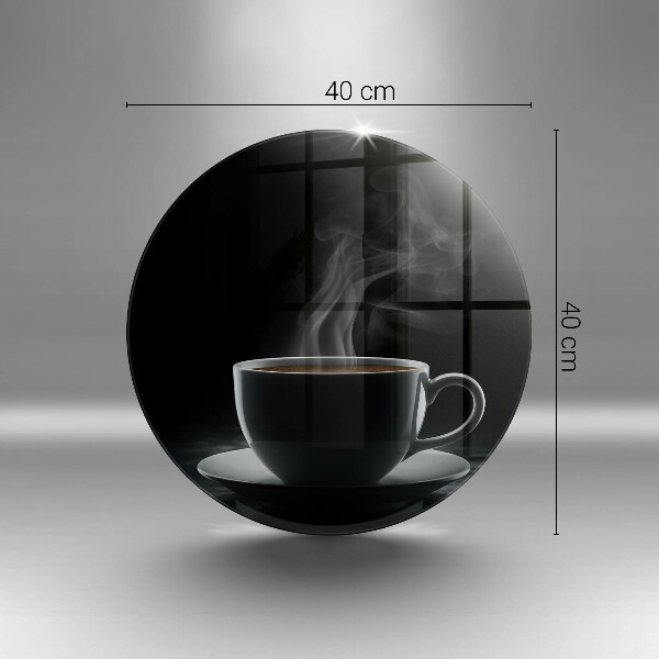 Steklena podloga za rezanje Vroča skodelica kave
