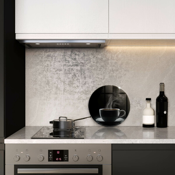 Steklena podloga za rezanje Vroča skodelica kave