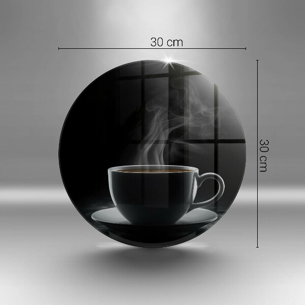 Steklena podloga za rezanje Vroča skodelica kave