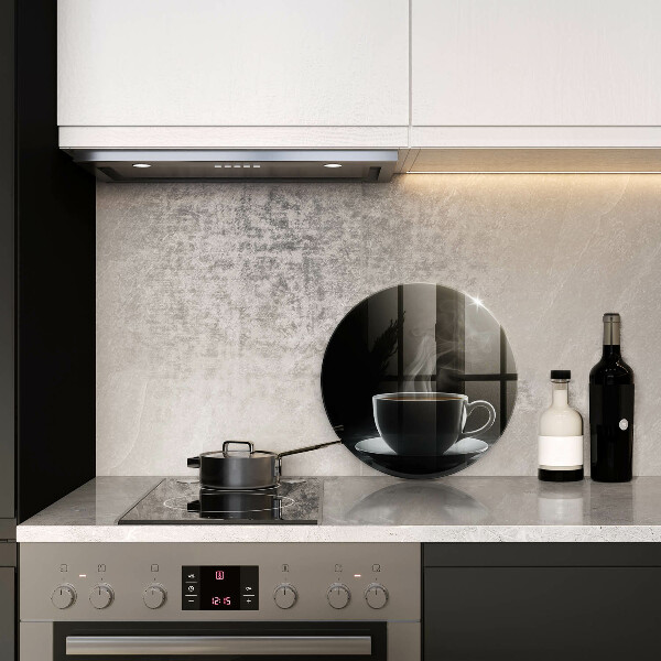 Steklena podloga za rezanje Vroča skodelica kave