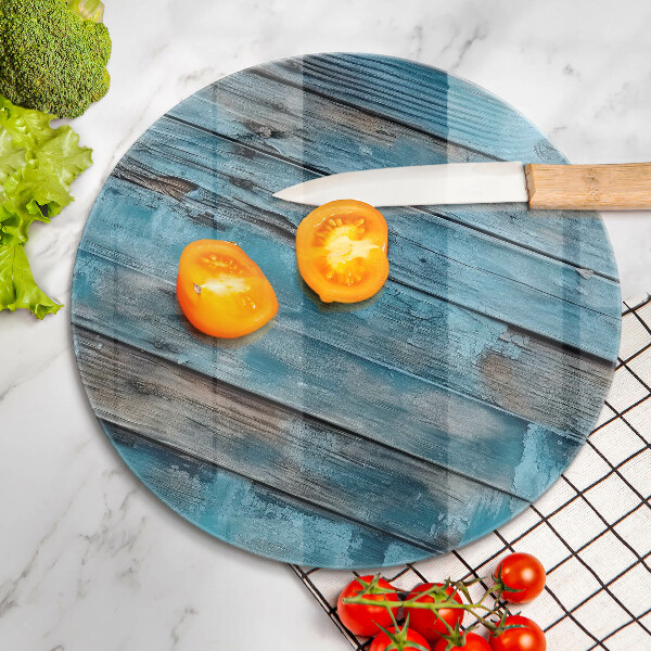 Steklena podloga za rezanje Modre stare plošče