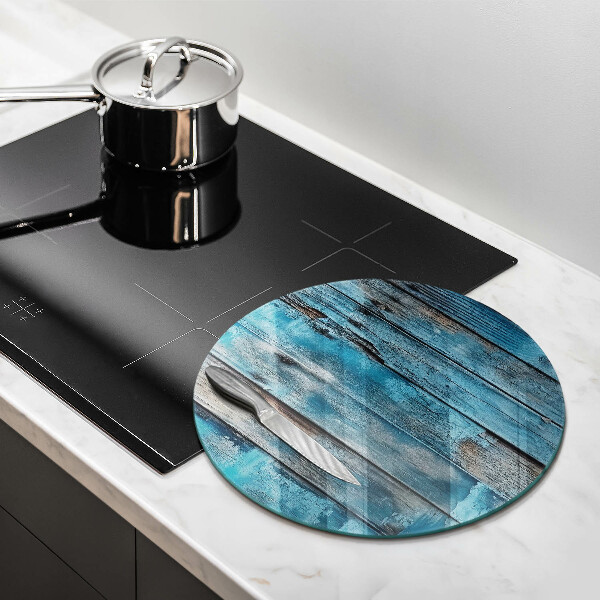 Steklena podloga za rezanje Modre stare plošče