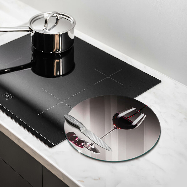 Steklena podloga za rezanje Kozarec in grozdje