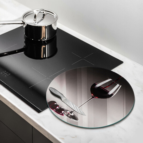 Steklena podloga za rezanje Kozarec in grozdje