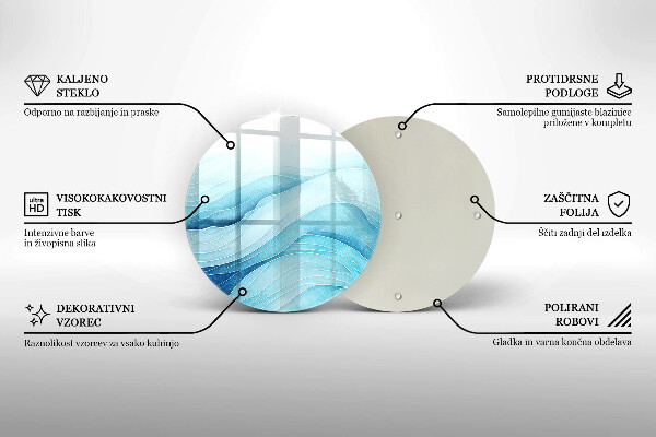 Steklena podloga za rezanje Abstraktni valovi
