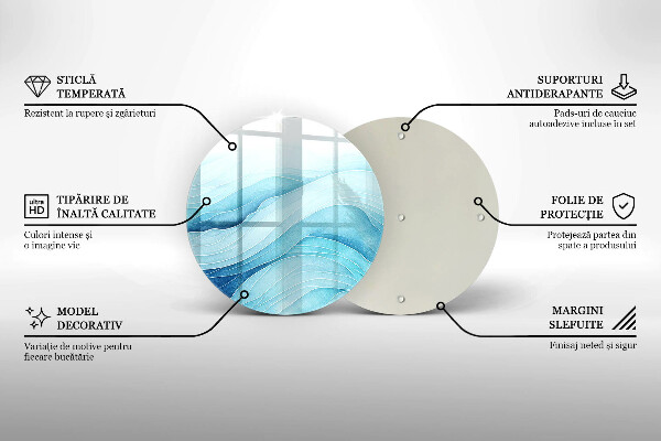 Steklena podloga za rezanje Abstraktni valovi