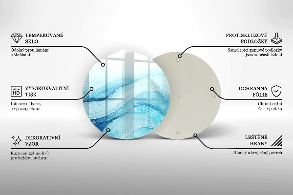 Steklena podloga za rezanje Abstraktni valovi