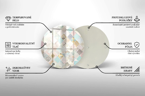 Steklena podloga za rezanje Pastelna kompozicija