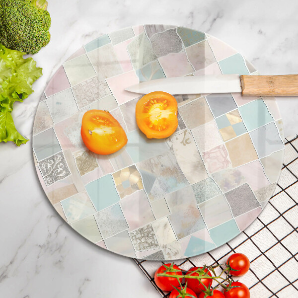 Steklena podloga za rezanje Pastelna kompozicija