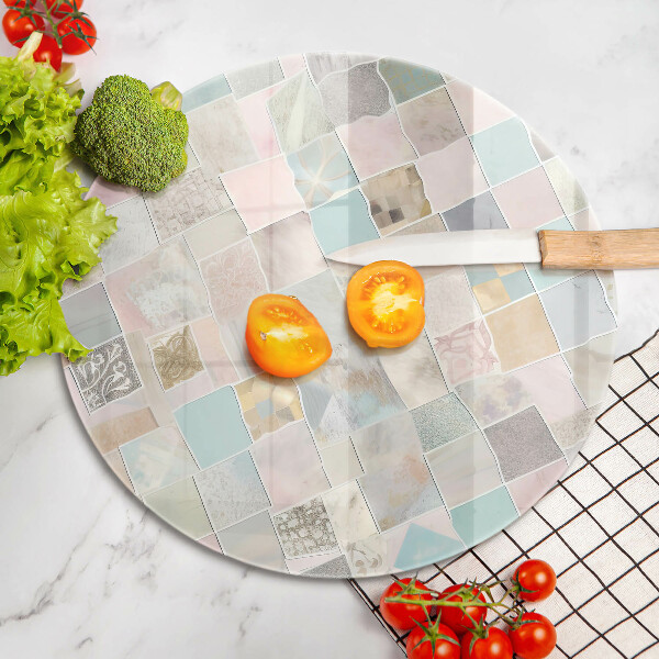 Steklena podloga za rezanje Pastelna kompozicija