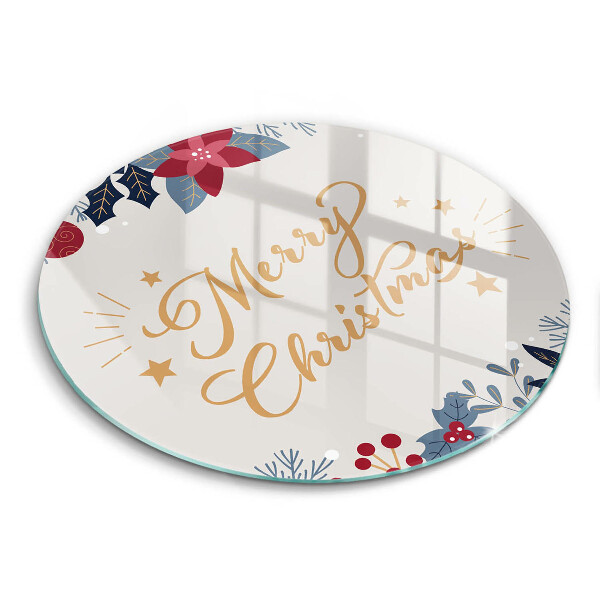 Steklena podloga za rezanje Merry Christmas