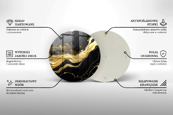 Steklena podloga za rezanje Elegantna abstrakcija