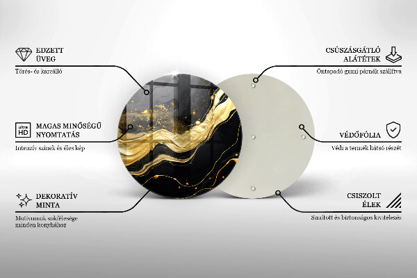 Steklena podloga za rezanje Elegantna abstrakcija