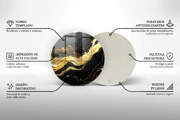 Steklena podloga za rezanje Elegantna abstrakcija