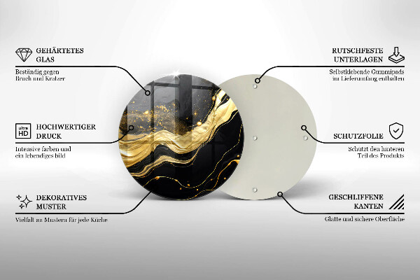 Steklena podloga za rezanje Elegantna abstrakcija