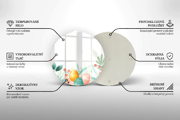 Steklena podloga za rezanje velikonočna jajca
