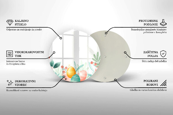 Steklena podloga za rezanje velikonočna jajca