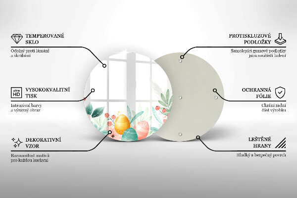 Steklena podloga za rezanje velikonočna jajca